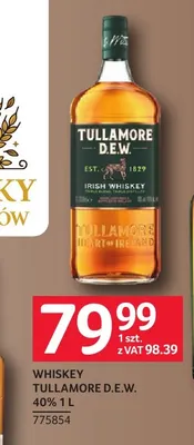 Whiskey Tullamore D.E.W. 40% promocja w Selgros