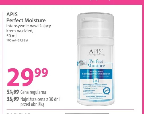 Perfect Moisture intensywnie nawilżający krem na dzień Apis promocja w Hebe