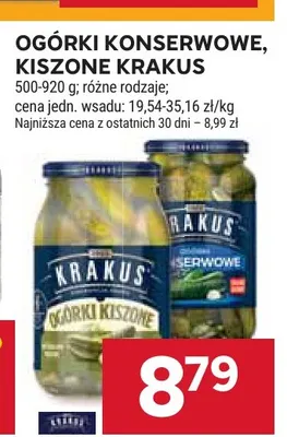 Ogórki konserwowe Krakus promocja w Stokrotka