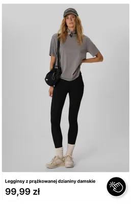 Legginsy z prążkowanej dzianiny damskie 4F promocja w 4F