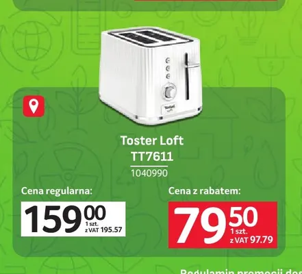 Toster Loft TT7611 Tefal promocja w Selgros