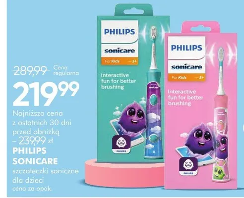 Szczoteczki soniczne dla dzieci Philips Sonicare promocja w Super-Pharm