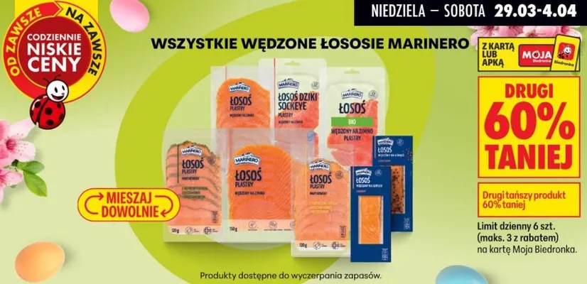 Łosoś wędzony wszystkie rodzaje promocja w Biedronka