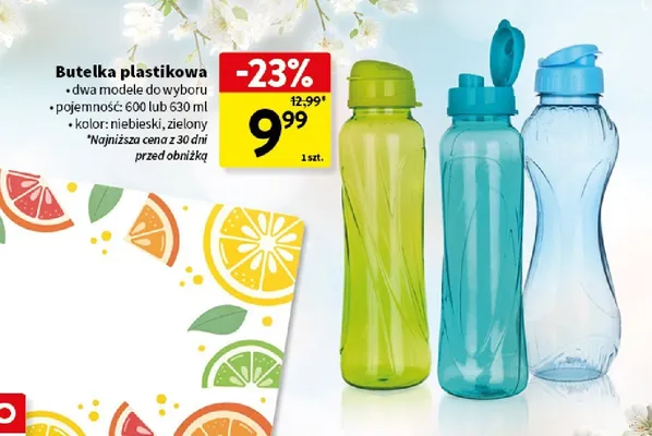 Butelka plastikowa pojemność 600 lub 630ml promocja w Intermarche