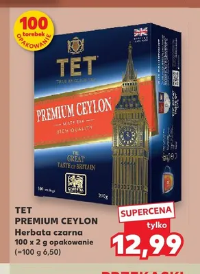 Herbata czarna Tet Premium Ceylon promocja w Kaufland