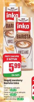 Napój owsiany Barista Inka promocja w Dino