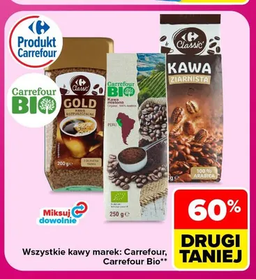 Kawy marek: Carrefour, Carrefour Bio promocja w Carrefour Market