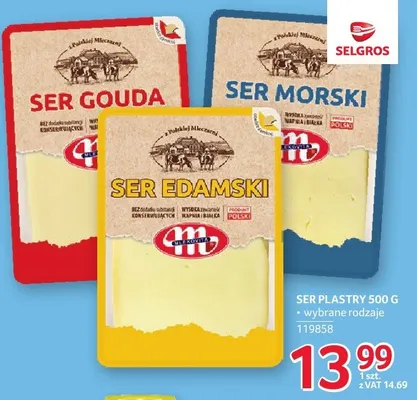 Ser plastry Mlekovita 500g wybrane rodzaje promocja w Selgros