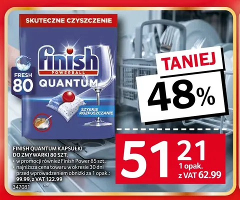 Kapsułki do zmywarki Finish Power promocja w Selgros