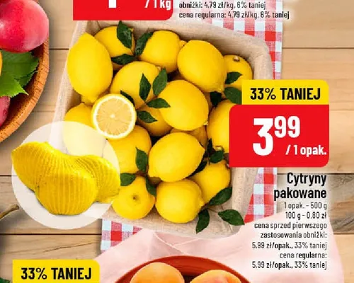 Cytryny pakowane promocja w POLOmarket