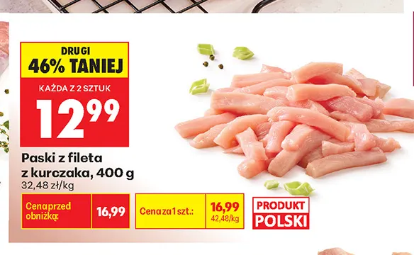 Paski z fileta z kurczaka promocja w Biedronka