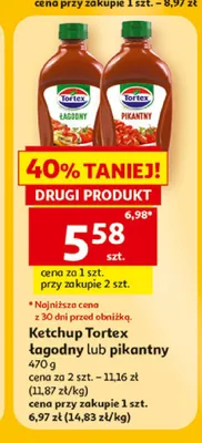 Ketchup Tortex łagodny promocja w Auchan