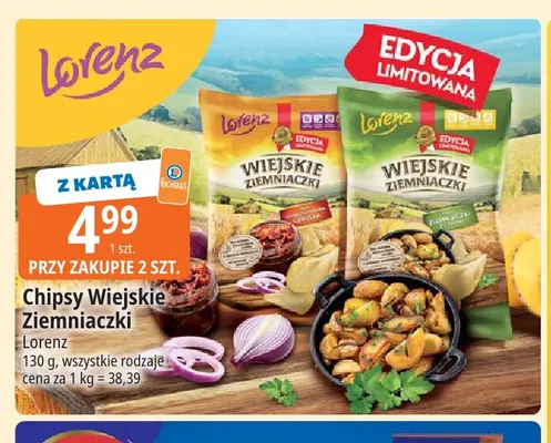 Chipsy Wiejskie Ziemniaczki Lorenz promocja w Leclerc
