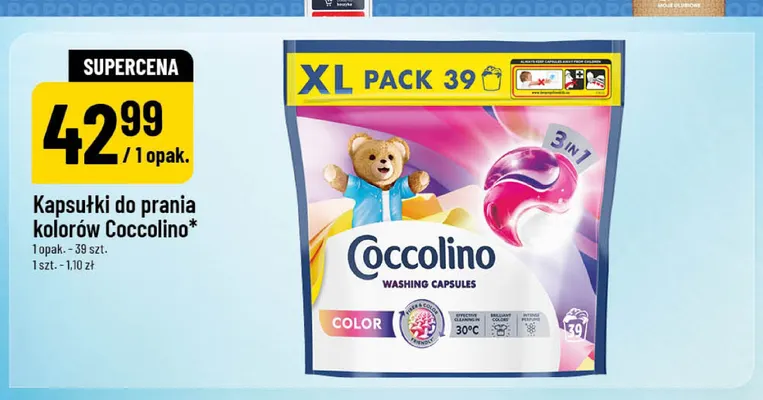 Kapsułki do prania kolorów Coccolino promocja w POLOmarket