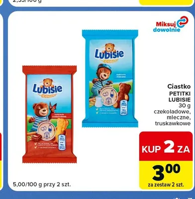 Ciastko Petitki Lubisie mleczne promocja w Carrefour Market