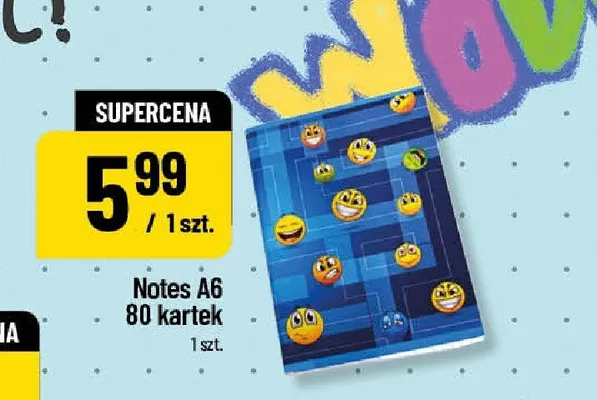 Notes A6 80 kartek promocja w POLOmarket