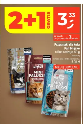 Przysmaki dla kota Pan Mięsko mini paluszki z dorszem promocja w Dealz