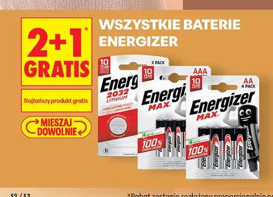 Baterie Energizer Max Aa 4-pak promocja w Biedronka