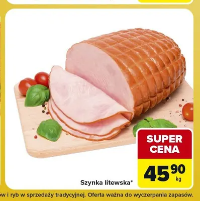 Szynka litewska promocja w Carrefour Market