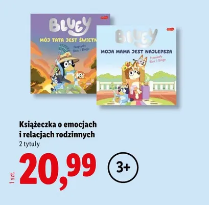 Książeczka o emocjach i relacjach rodzinnych Moja mama jest najlepsza Bluey promocja w Lidl