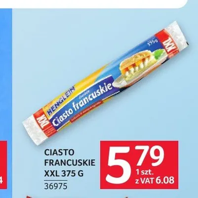 Ciasto francuskie XXL Henglein promocja w Selgros