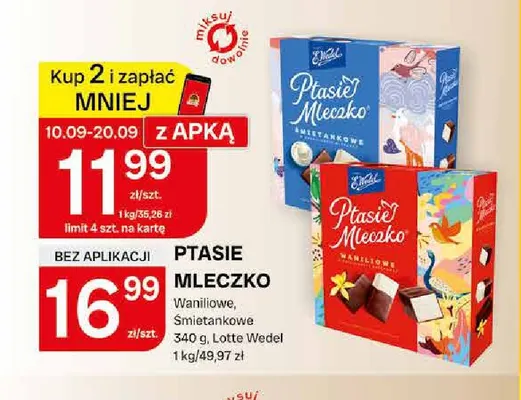 Ptasie Mleczko waniliowe E.Wedel promocja w Chorten