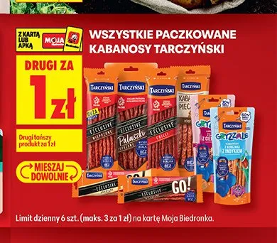 Kabanosy Tarczyński Gryzzale promocja w Biedronka
