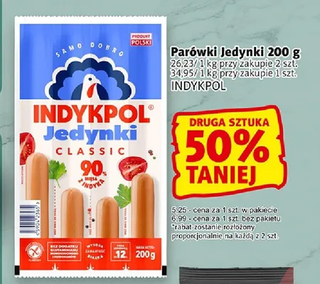 Parówki Jedynki Classic Indykpol promocja w Prim Market