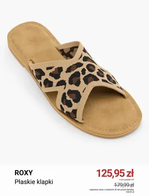 Płaskie klapki Roxy promocja w Deichmann