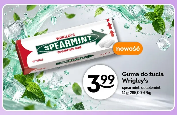 Guma do żucia Wrigley's spearmint promocja w Żabka