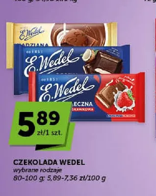 Czekolada mleczna truskawkowa E.Wedel promocja w Groszek