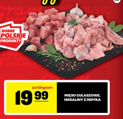 Mięso gulaszowe z indyka promocja w Gram Market