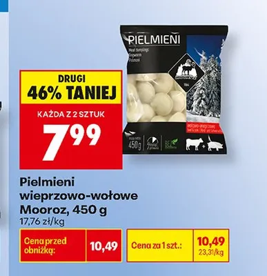 Pielmieni wieprzowo-wołowe Mooroz promocja w Biedronka