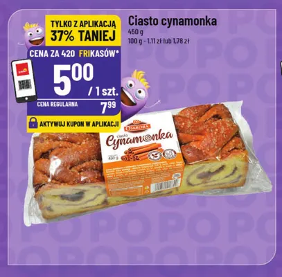 Ciasto cynamonka Oskroba promocja w POLOmarket