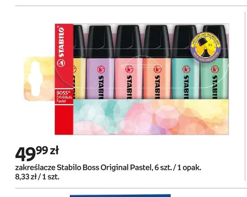Zakreślacze Stabilo Boss Original Pastel promocja w Empik
