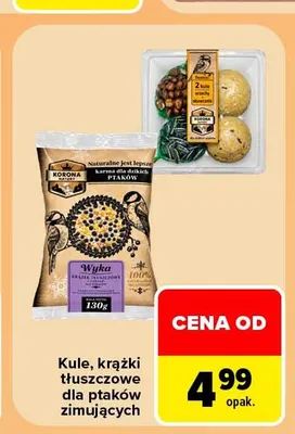 Kule, krążki tłuszczowe dla ptaków zimujących Korona Natury promocja w Carrefour