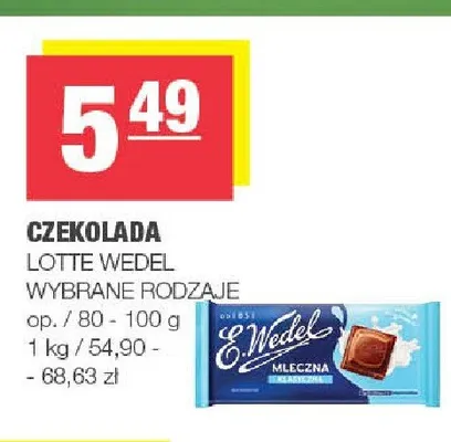 Czekolada Lotte Wedel promocja w SPAR