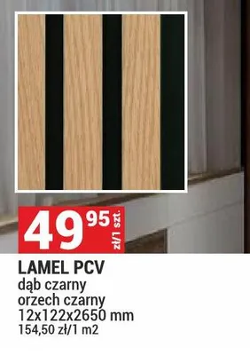 Lamel PCV dąb czarny promocja w Merkury Market