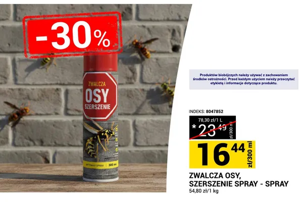 Zwalcza osy, szerszenie spray promocja w Merkury Market