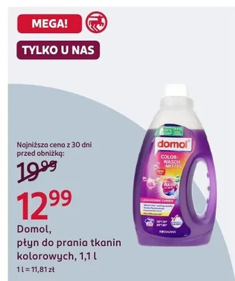 Płyn do prania tkanin kolorowych Domol, 1,1 L promocja w Rossmann