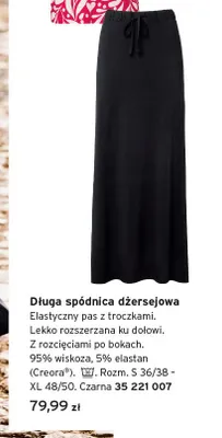 Długa spódnica dżersejowa promocja w Tchibo