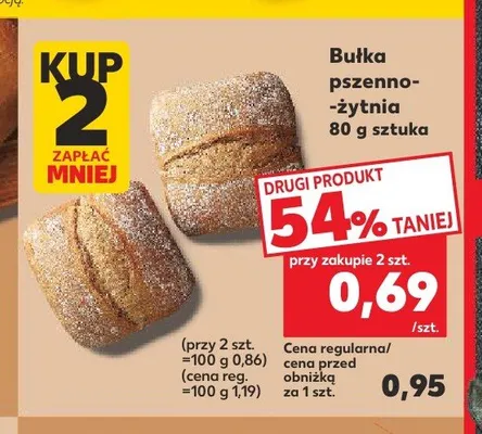Bułka pszenno-żytnia promocja w Kaufland