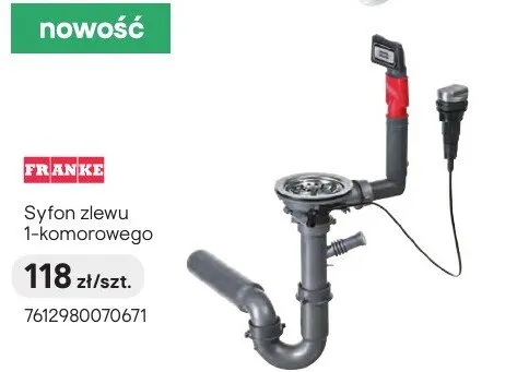 Syfon zlewu 1-komorowego FRANKE promocja w Castorama