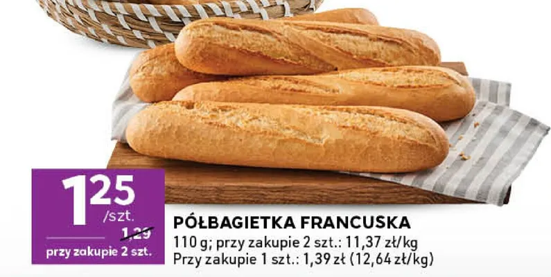 Półbagietka francuska promocja w Stokrotka