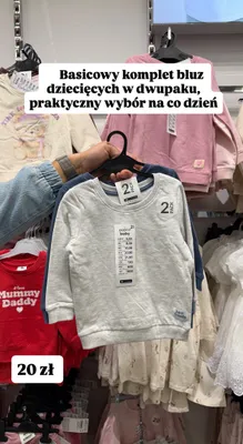 Komplet bluz dziecięcych Basic, 2 szt. promocja w Pepco