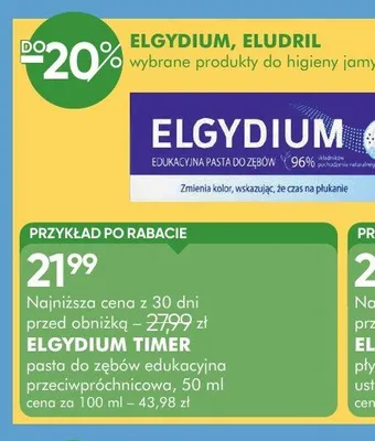 Edukacyjna pasta do zębów Elgydium Timer promocja w Super-Pharm