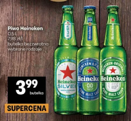 Piwo Heineken Silver 500 ml promocja w Delikatesy Centrum