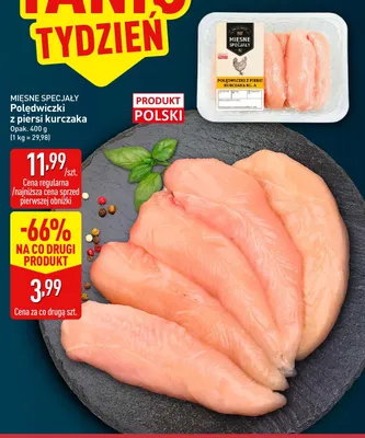 Polędwiczki z piersi kurczaka Mięsne Specjały promocja w Aldi