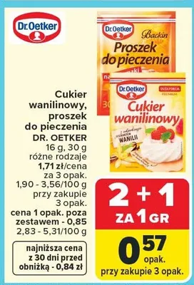 Cukier waniliowy, proszek do pieczenia różne rodzaje promocja w Carrefour