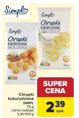 Chrupki kukurydziane orzechowe promocja w Carrefour Market